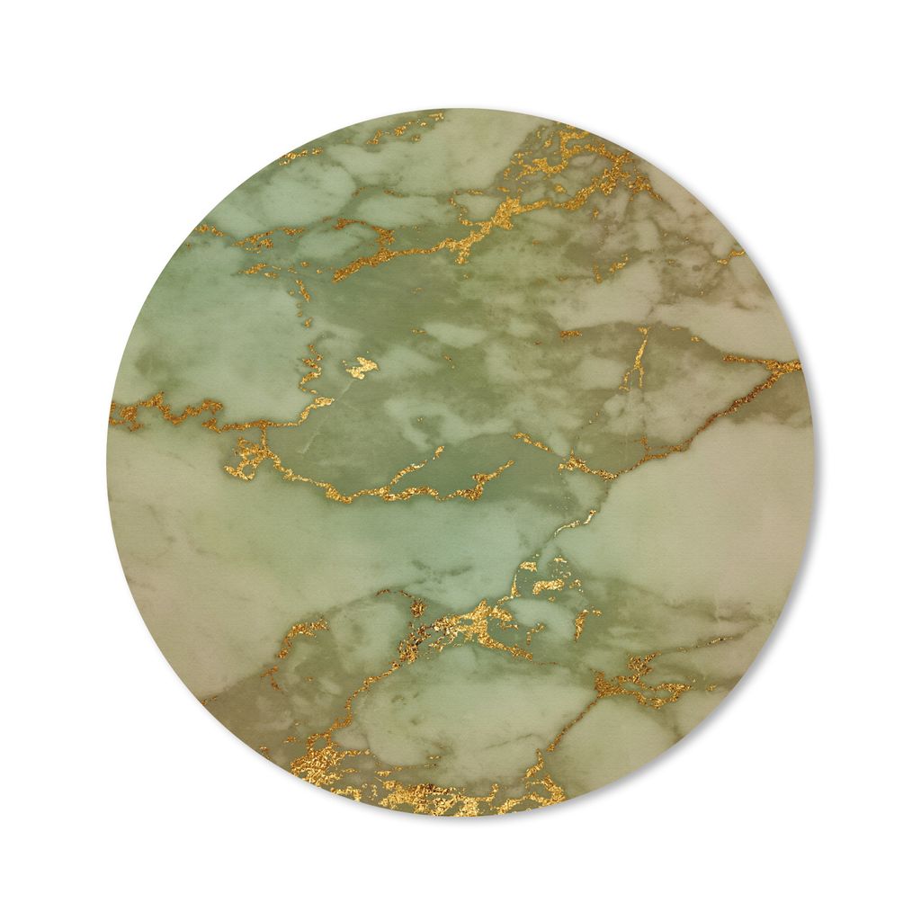 MuchoWow® Mauspad Mousepad Marmor - Muster - Grün - Gold Produktbild 