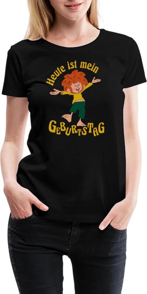 Spreadshirt Pumuckl Mit Spruch Heute ist Mein Geburtstag Frauen Premium T-Shirt, XXL, Schwarz