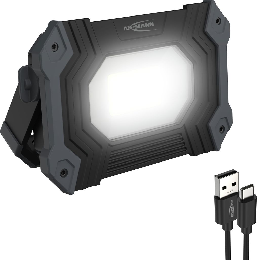 ANSMANN Wiederaufladbarer Arbeitsstrahler 30W COB-LED, 6600 mAh für Profis