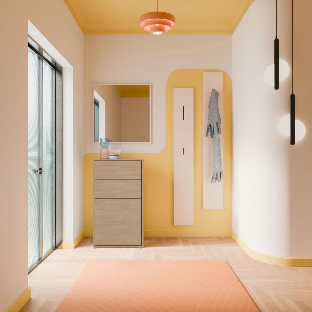 Forte ALICE SPRINGS Kommode 50 60, modern-minimalistisch, 4 Schubladen, Wohn-/Schlafzimmer, Holzwerkstoff, Eleganica Eiche Holzdekor, 54,8 cm breit...