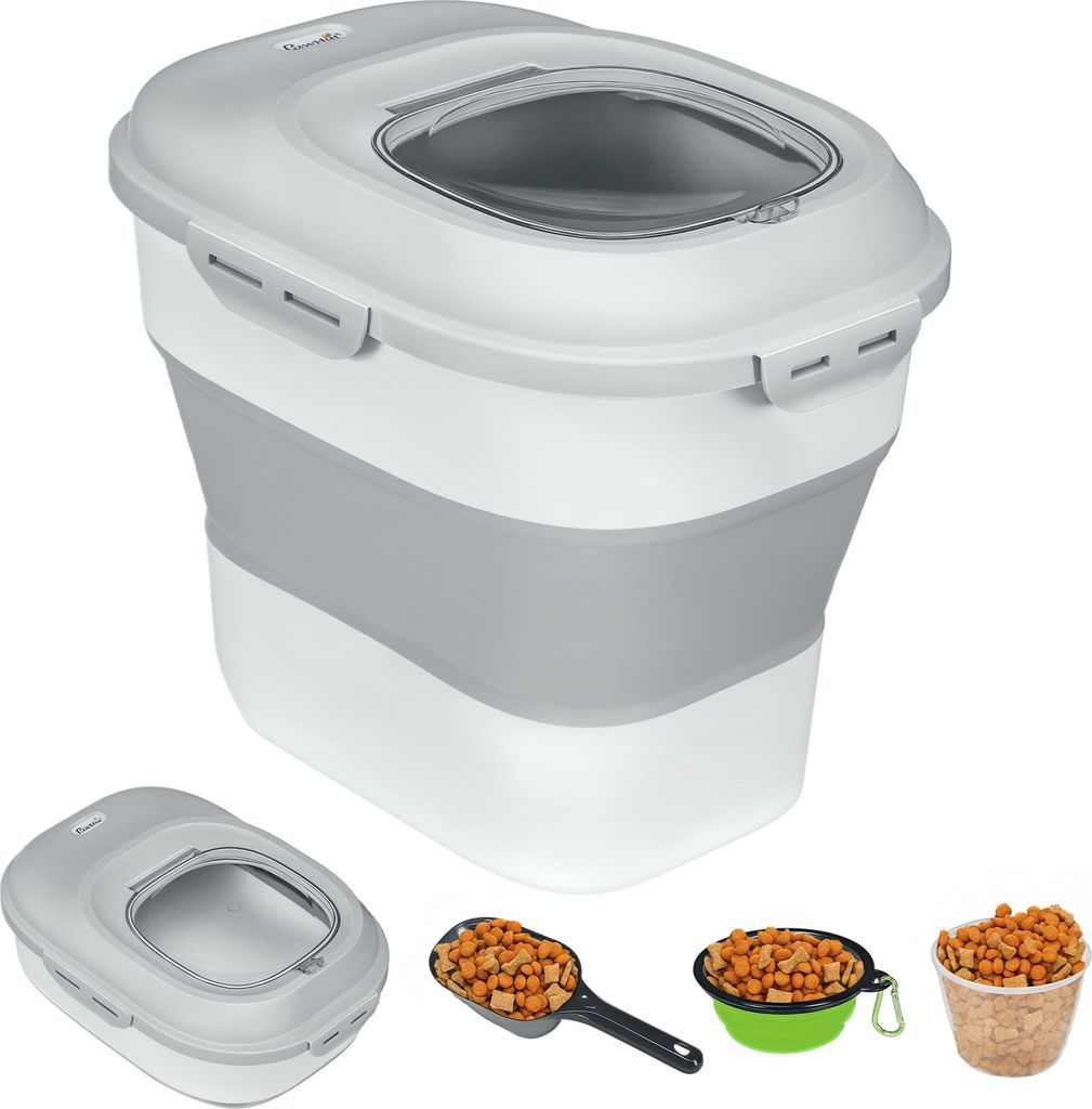 PawHut Hundefutter Aufbewahrung, 25 L Klappbar Produktbild 