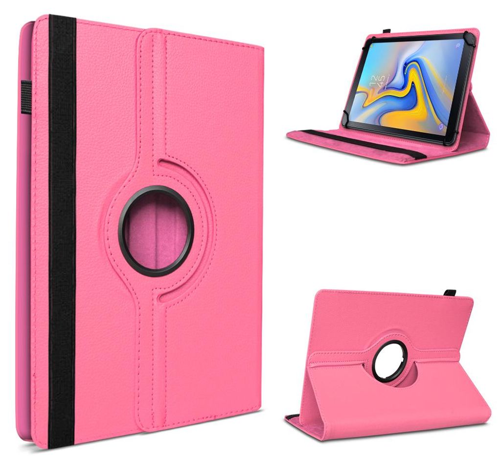 Tablet Hülle für Doogee U9 / U10 / U10 Pro / U11 Tasche Schutzhülle 360 Grad DrehbarFarben:Pink