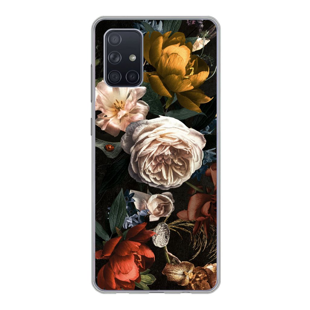 MuchoWow Handyhülle Schutzhülle Hülle für Samsung Galaxy A51 5G Blumen - Natur - Muster Silikon Softcase Handy Hülle - Abbildung