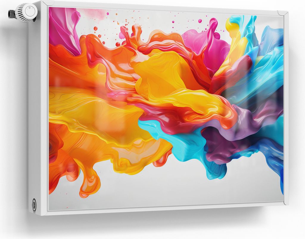 DEQORI Magnetmatte Heizung Standard 80x60 cm 'Wellen der Vitalität' Magnetfolie