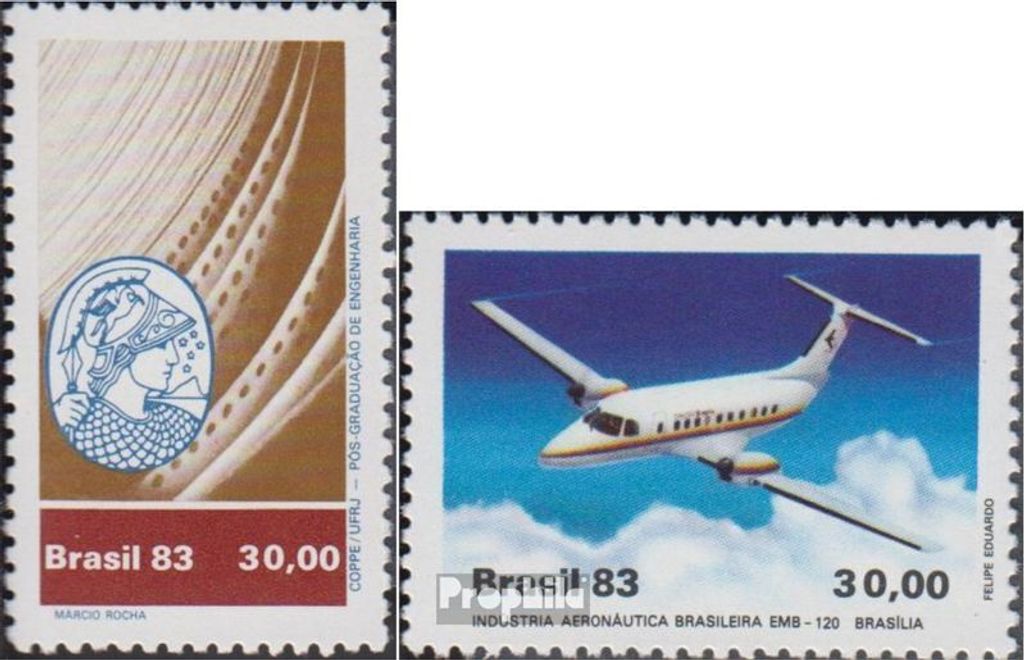 Briefmarken Brasilien 1983 Mi 1979,1992 (kompl.Ausg.) postfrisch Doktorat Ingenieurwissenschaften