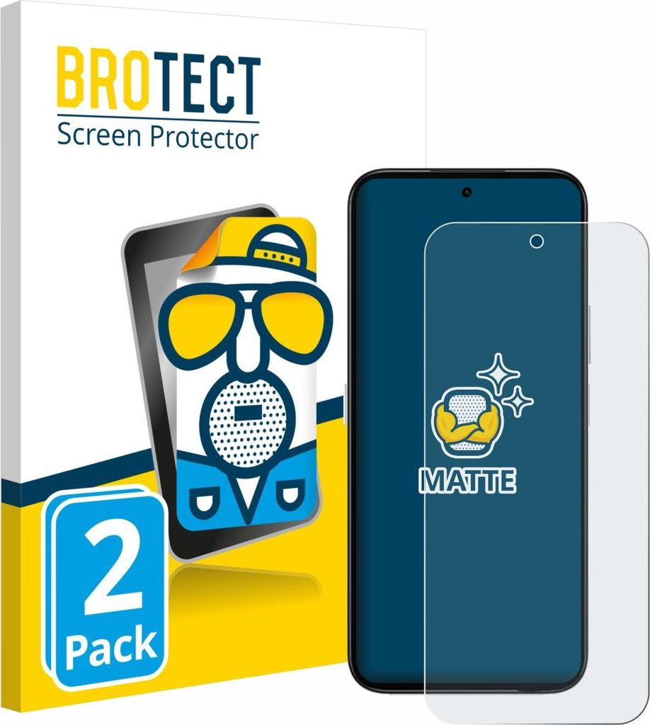 2x BROTECT Schutzfolie für Honor Play 60 Displayschutz Displayschutzfolie Folie Matt Entspiegelungsfolie