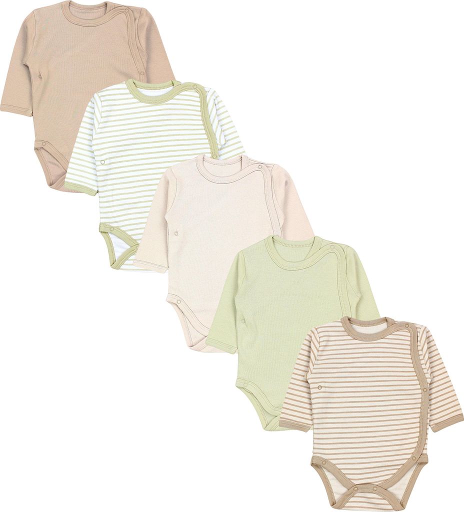 TupTam Baby Unisex Langarm Wickelbody im 5er Set , Farbe: Produktbild 