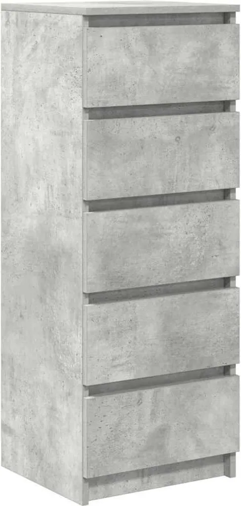 Mobile SYFAX Credenza 37,5x35x99cm - Cassettiera Truciolato Grigio