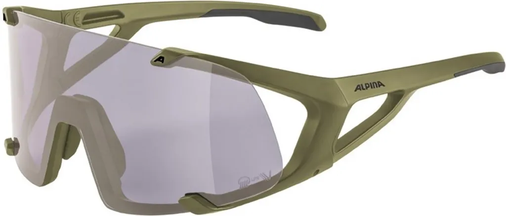 Lunettes Alpina Hawkeye Q-Lite V Olive Mat à contraste élevé et buée