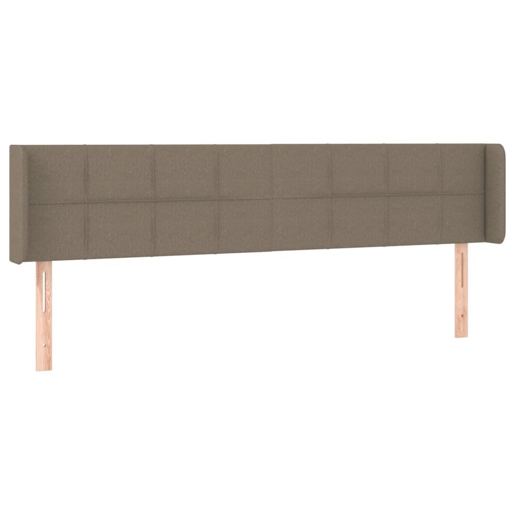 vidaXL Kopfteil mit Ohren Taupe 203x16x78/88 cm Stoff