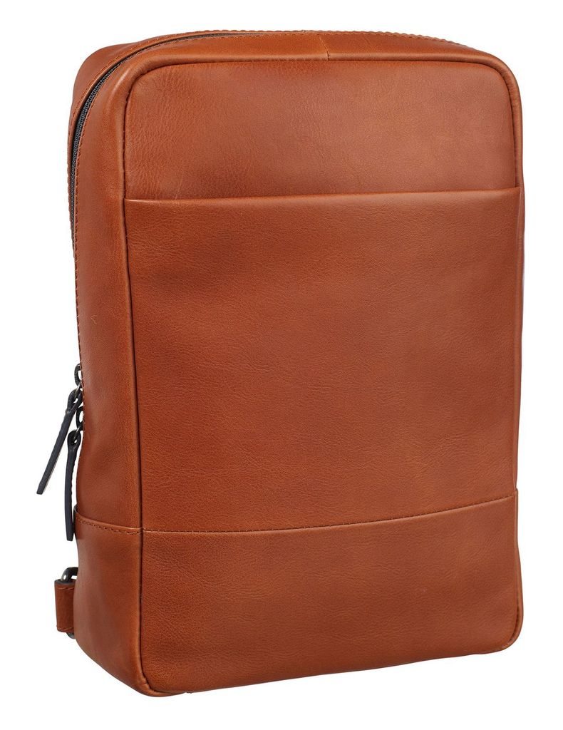 LEONHARD HEYDEN Leder Umhängetasche Sling Bag Hamburg Crossbag Cognac braun