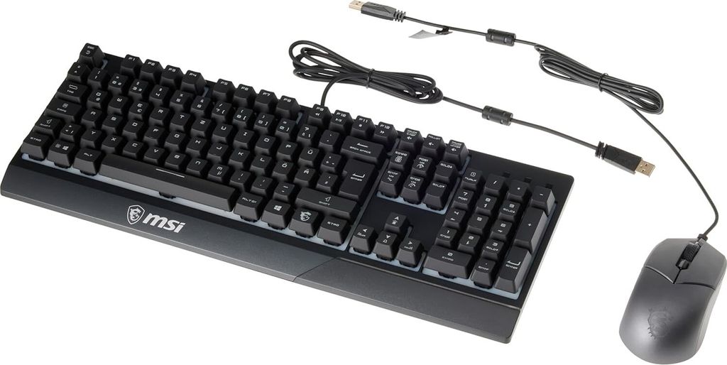 Gaming Tastatur und GM11 Gaming Maus (kabelgebunden, Plunger Switch, QWERTZ Layout, schwarz, RGB)