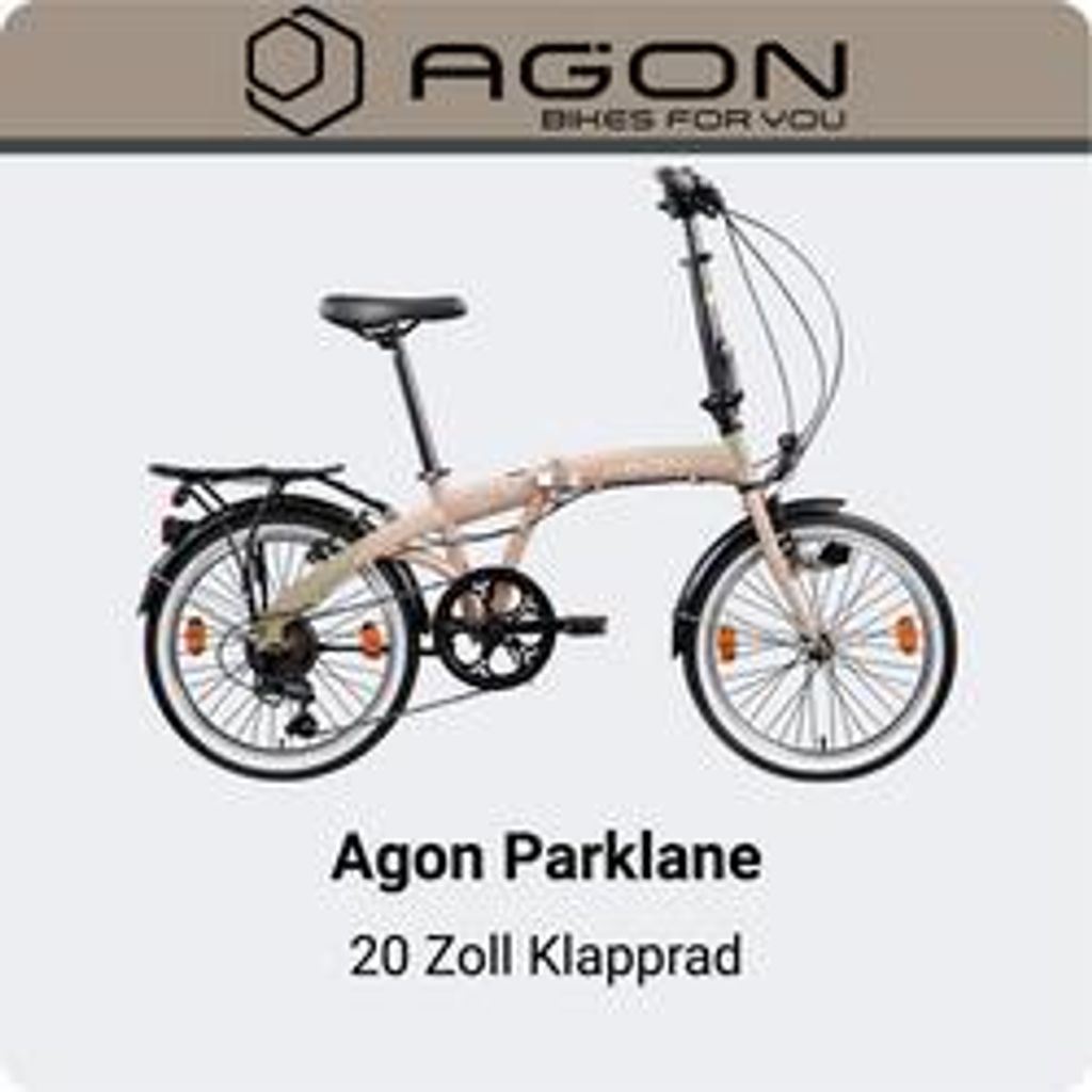 Agon Parklane 20 Zoll Klapprad Fahrrad beige Produktbild 
