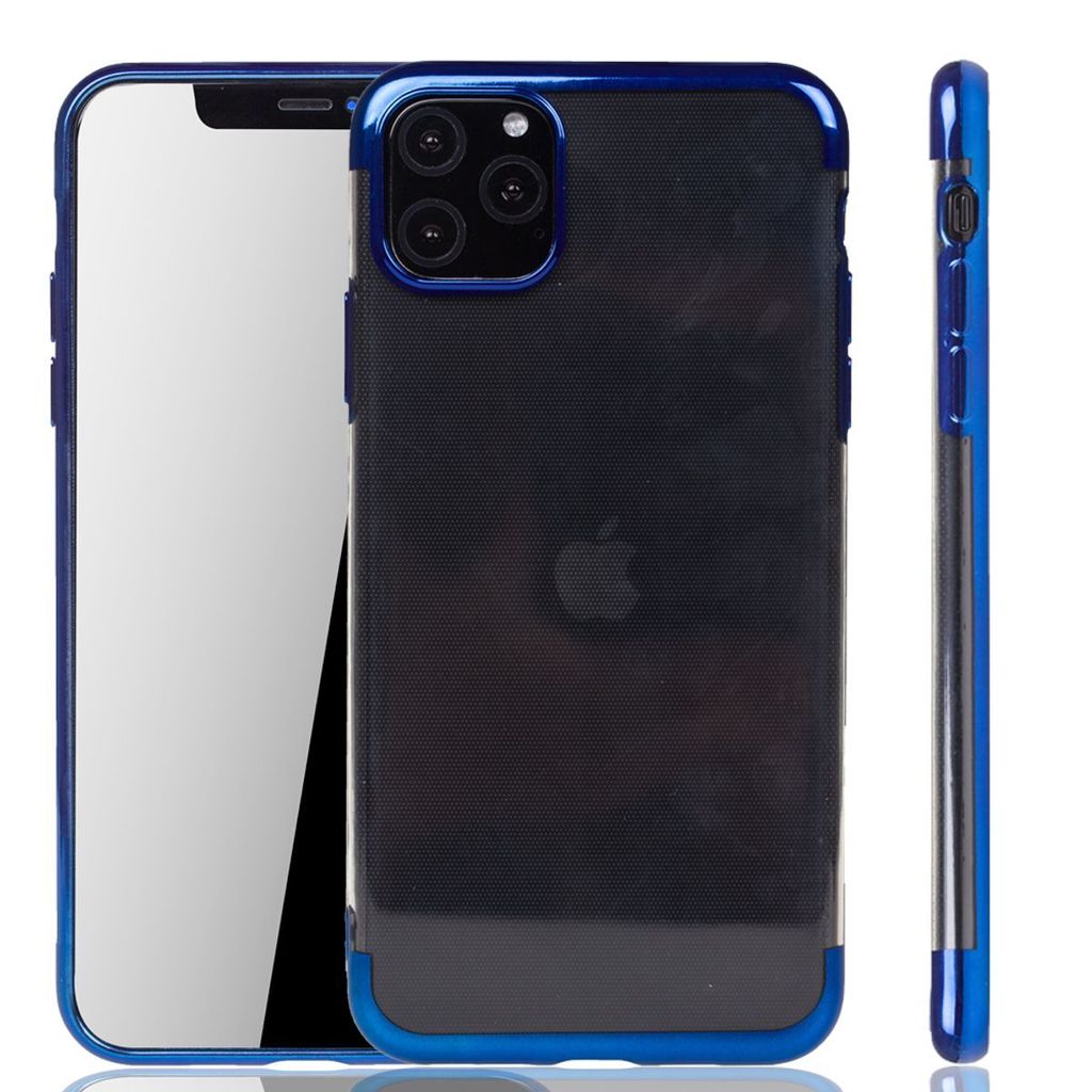 Handyhülle für Apple iPhone 11 Blau - Clear - TPU Silikon Case Backcover Schutzhülle in Transparent Blau