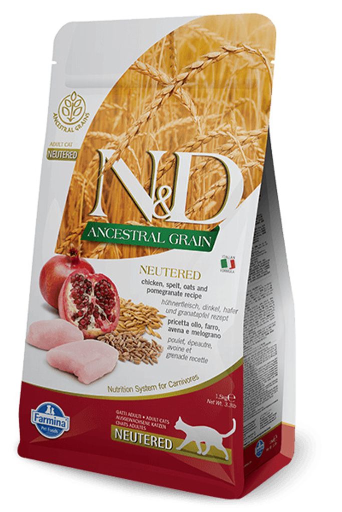 N&D LG CAT Neutered Huhn & Granatapfel varianten 5 kg