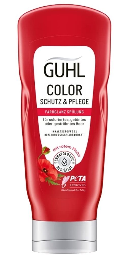 Guhl Color Schutz und Pflege Farbglanz Spülung mit rotem Produktbild 