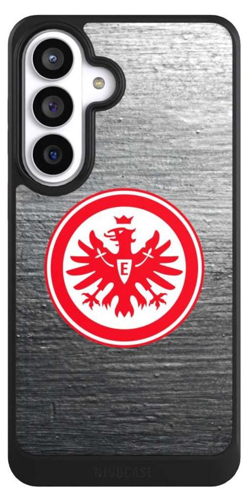 NIVOCASE Hülle für Samsung Galaxy S26+ Handyhülle NIVOcore Case Schwarz Eintracht Frankfurt Logo SGE