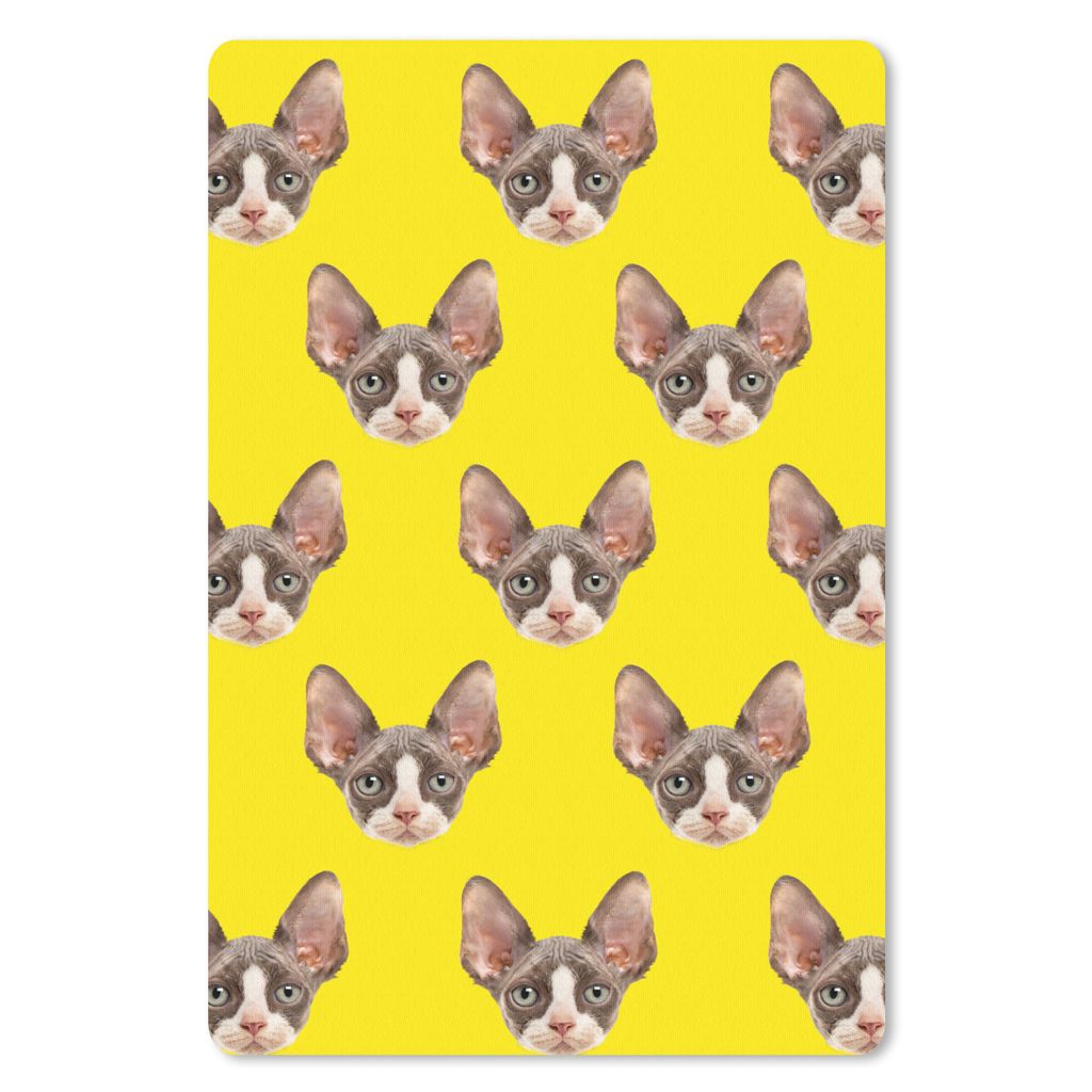 MuchoWow® Mauspad Mousepad Katze - Muster - Gelb 40x60 cm - Produktbild 