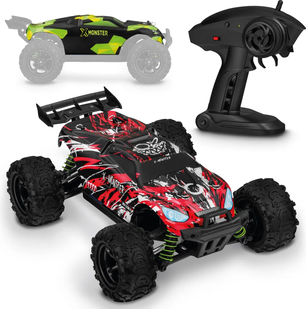 Voiture RC incassable 45 km/h X-Monster 3.5 avec 2 coques de rechange - 2