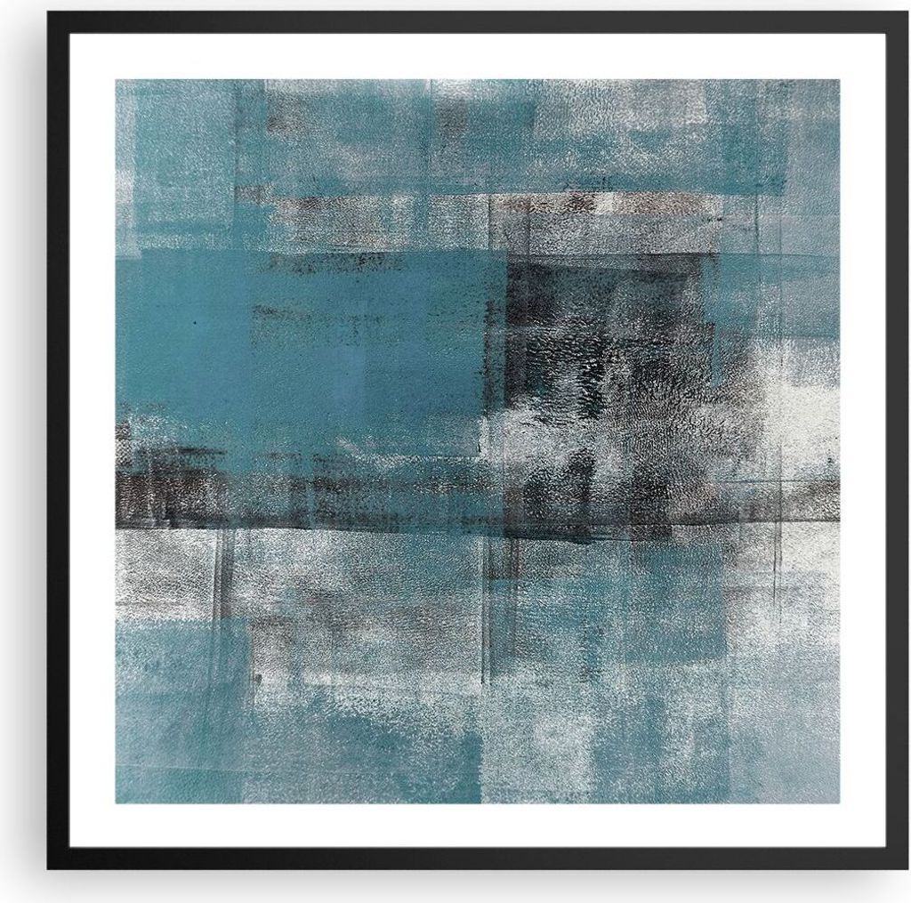 Gerahmtes Poster - Schwarzer Rahmen - Abstraktion Modern Gürtel - 60x60 cm - Wand Bild - Wanddeko - Wandbilder - Wandposter - Bilderrahmen - Bilde...