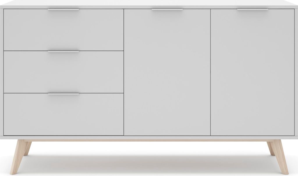Marckeric - Campus Sideboard - Weiß - 140x40x81cm