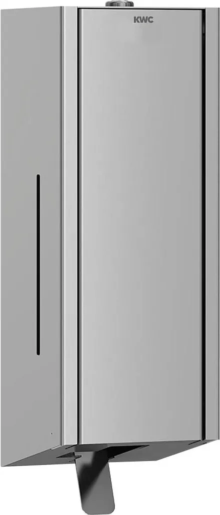 KWC EXOS Distributeur de Savon Mousse en Acier Inox et Verre Noir 1,2L