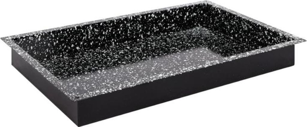 2x GN Blech 1/1-065 mm, 53 x 32,5 cm, emailliert, Metall