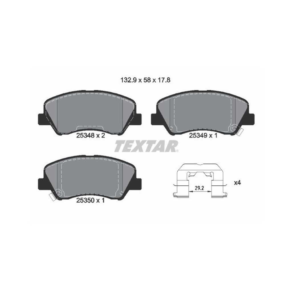 Textar Bremsbeläge vorne für Hyundai Accent IV i20 Kia Rio III 1,1 - 1,6 + CRDi