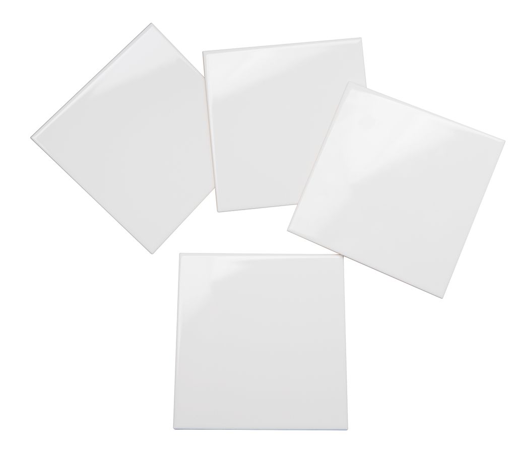 VBS Fliesen 4 Stück 15x15 cm Keramikfliesen für Wand und Boden Glänzend
