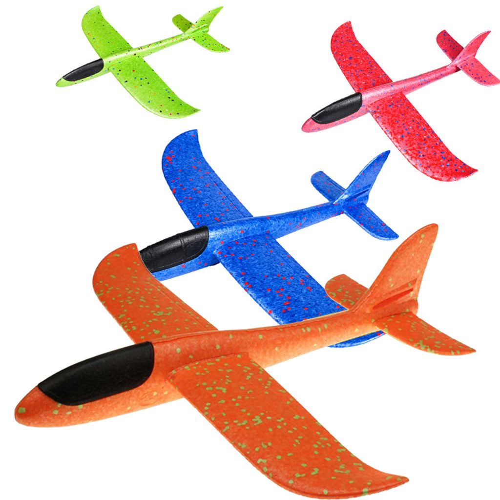 Flugzeug Styropor 48 cm Wurfgleiter Spielzeug Flieger Styroporflugzeug 