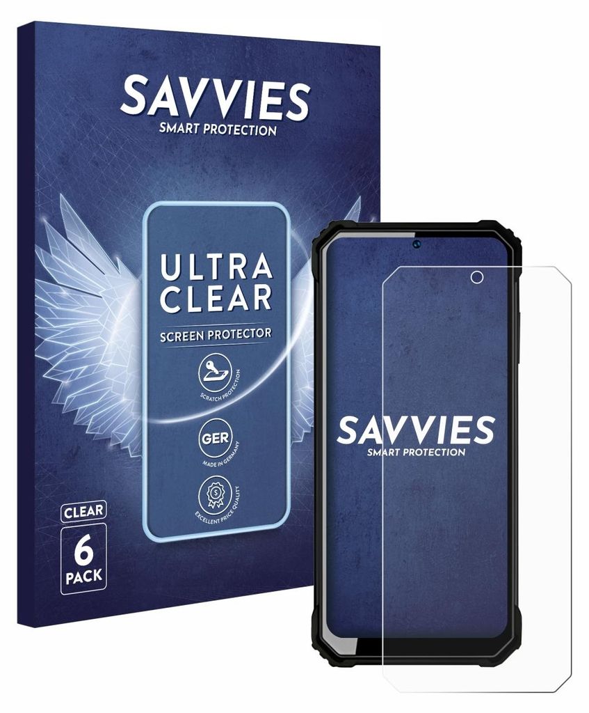 6x Für Oukitel WP23 Schutzfolie Savvies Displayschutz Display Schutz Folie Klar Transparent