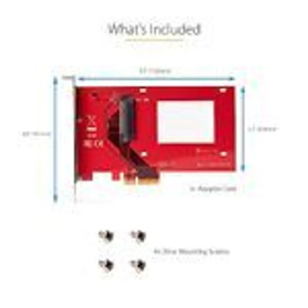 StarTech.com Scheda adattatore da U.3 a PCIe, adattatore PCIe 4.0 x4 per SSD U.3 NVMe da 2,5", scheda aggiuntiva PCI Express SFF-TA-1001 per desktop/server, conforme a TAA - Indipendente dal Sistema Operativo - 12