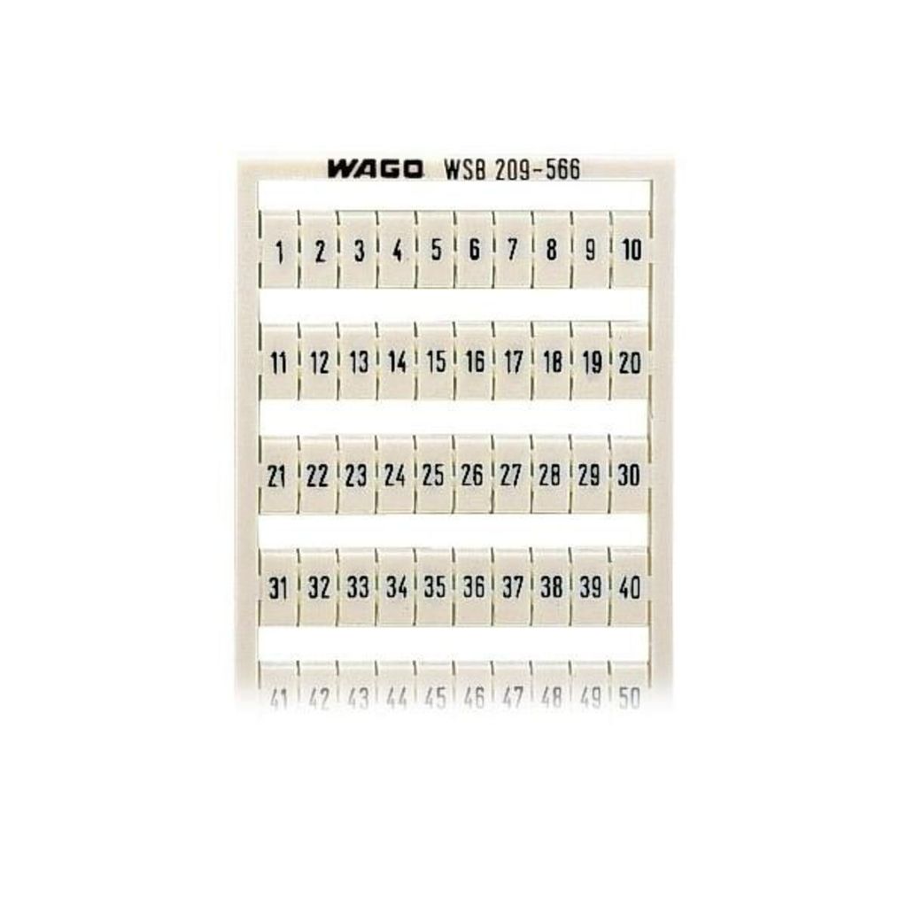 WAGO 209-566 - Anschlussblockmarker - Weiß - 5 mm - 7,8 g