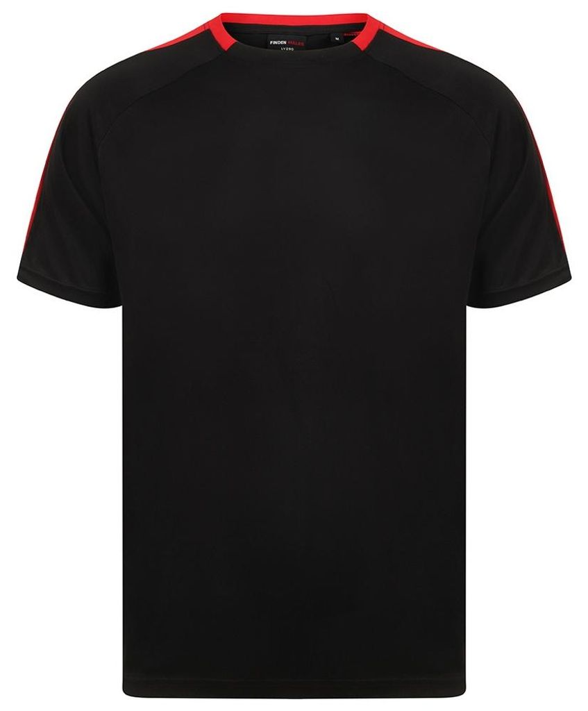 Finden & Hales - "Team" T-Shirt für Herren/Damen Uni LT4428 (XXL) (Schwarz/Rot)
