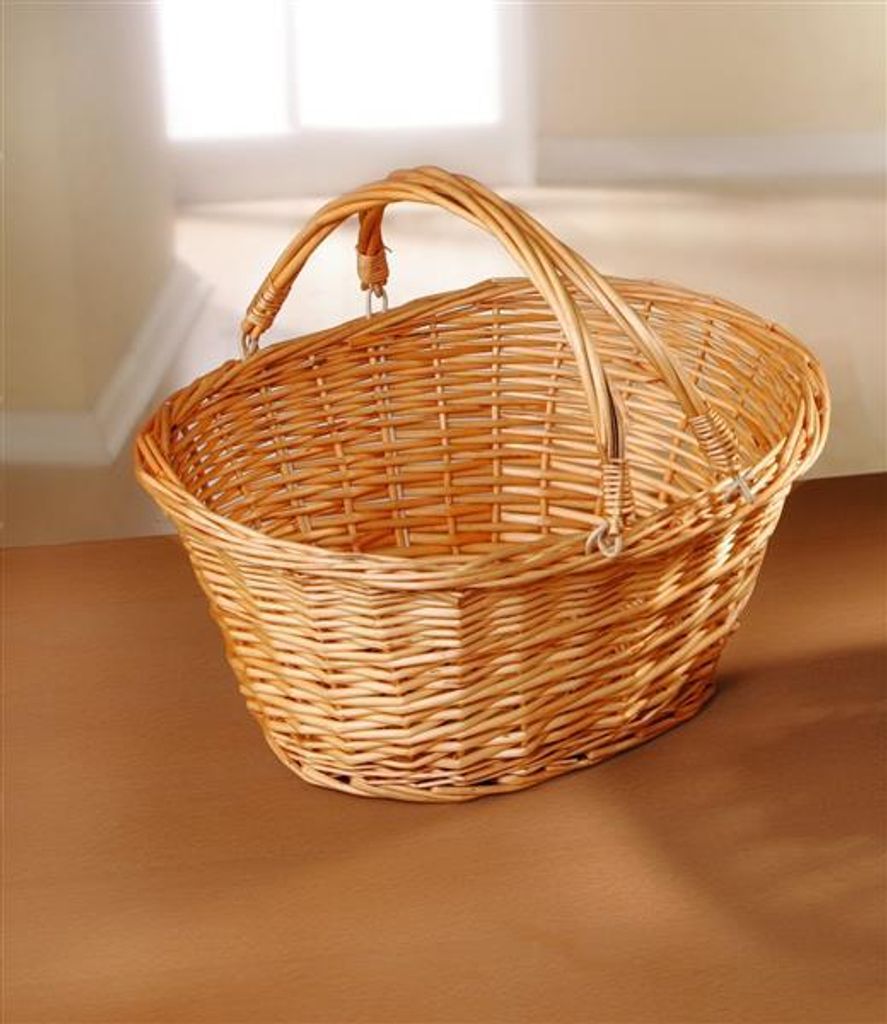 Einkaufskorb "Daily" aus Weide, natur, oval, umlegbare Produktbild 