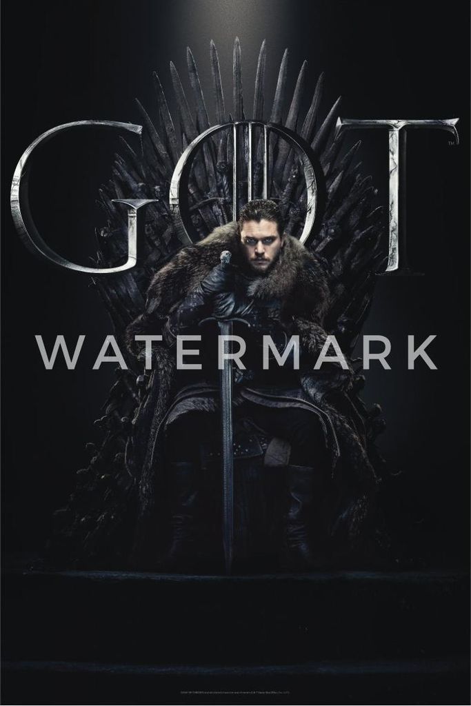 Spreadshirt Game Of Thrones Jon Schnee GOT Poster 20x30 cm, One size, Weiß
