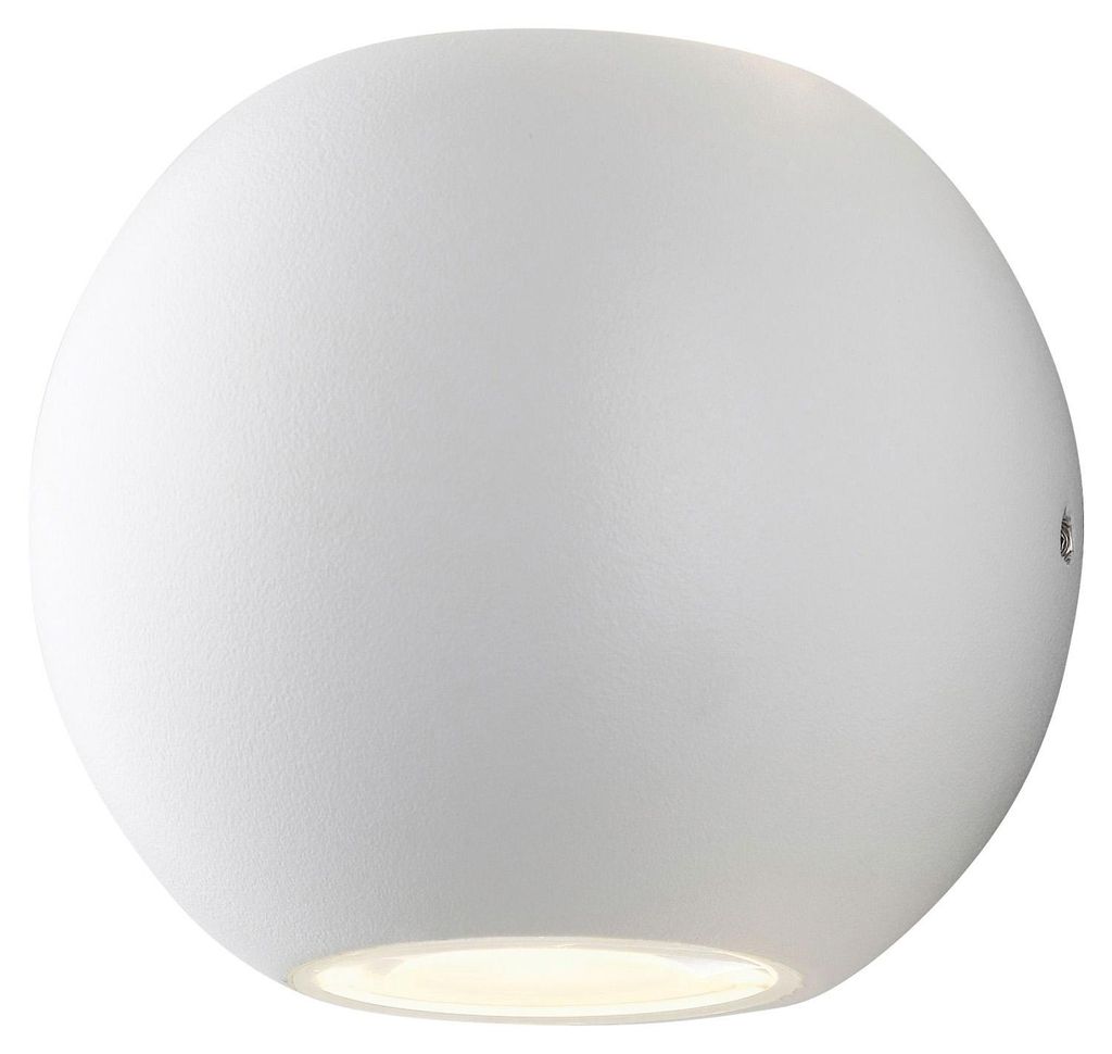LED-Wandleuchte - 10 x 9,5 cm - Weiß matt - Aluminium
