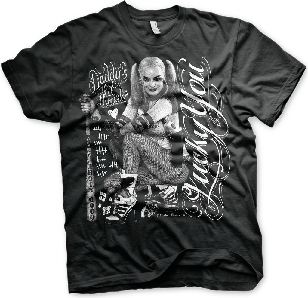 Harley Quinn - Lucky You T-Shirt - X-Large - Black