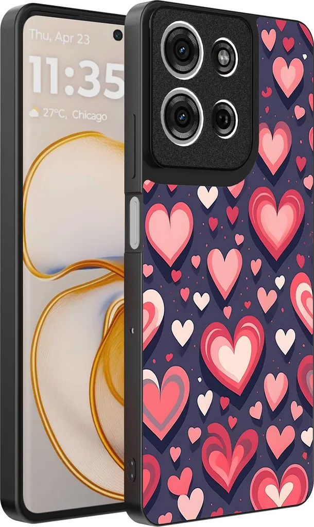 Cover Motorola Edge 50 Heart Design - Custodia TPU Slim Smartphonica