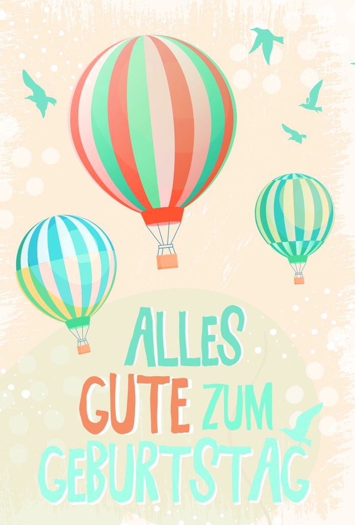 Geburtstag Klammerkarte - Glückwunschkarte im Format 11,5 x 17 cm