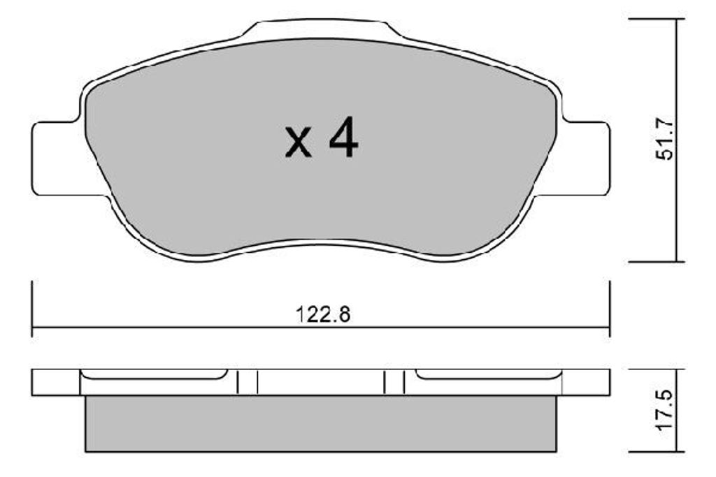 AISIN Bremsbeläge Satz Vorne Bremsklötze für FIAT PANDA (169) BPFI-1016