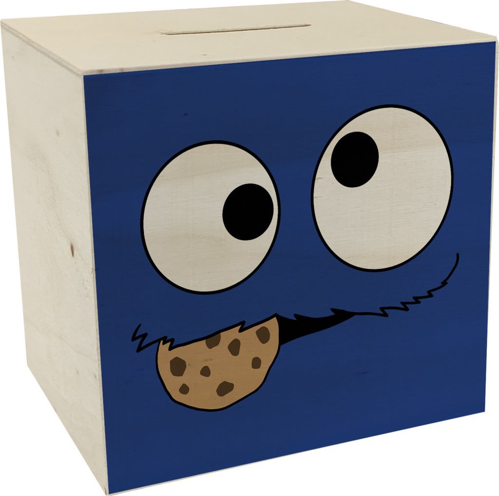 Keks-Monster Spardose aus Holz