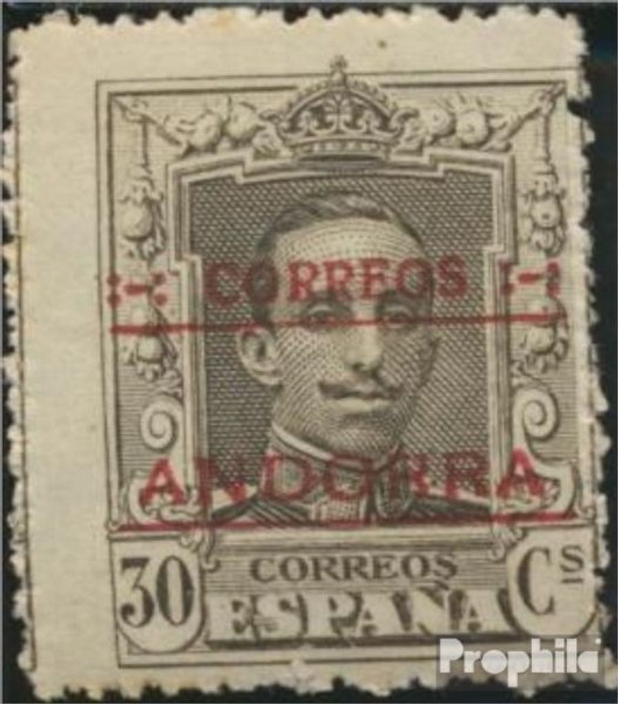 Briefmarken Andorra - Spanische Post 1928 Mi 7C postfrisch Alfons
