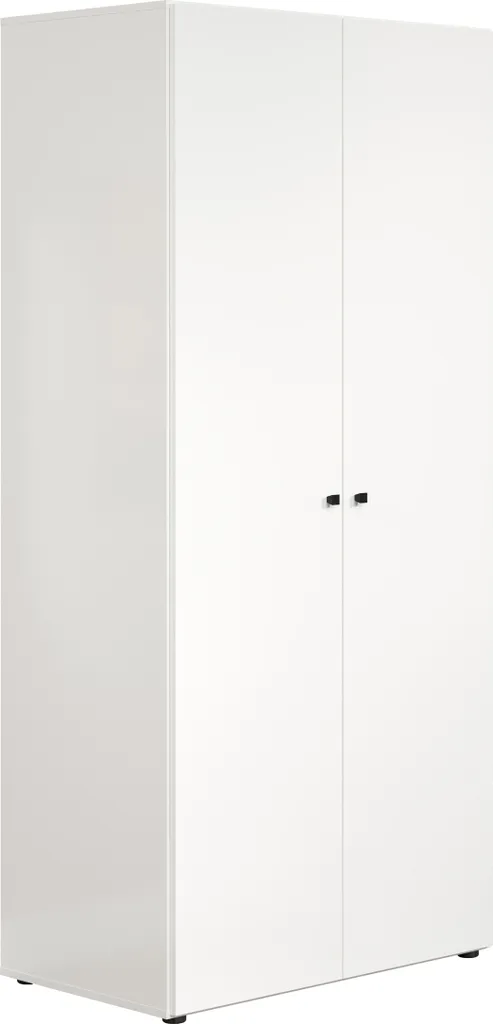 Armoire de rangement blanche 2 portes - Finition mate et grande capacité