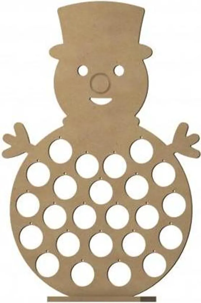 Bonhomme de Neige 58 cm en MDF - Décoration de Noël Durable et Chic