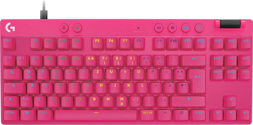 LOGITECH PRO X TKL RAPID Keyboard Magenta DE Produktbild 