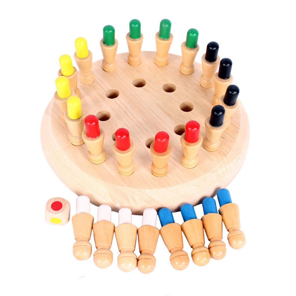 Holz Memory Match Stick Schachspiel Kinder Lernspielzeug Gehirntraining Geschenk 
