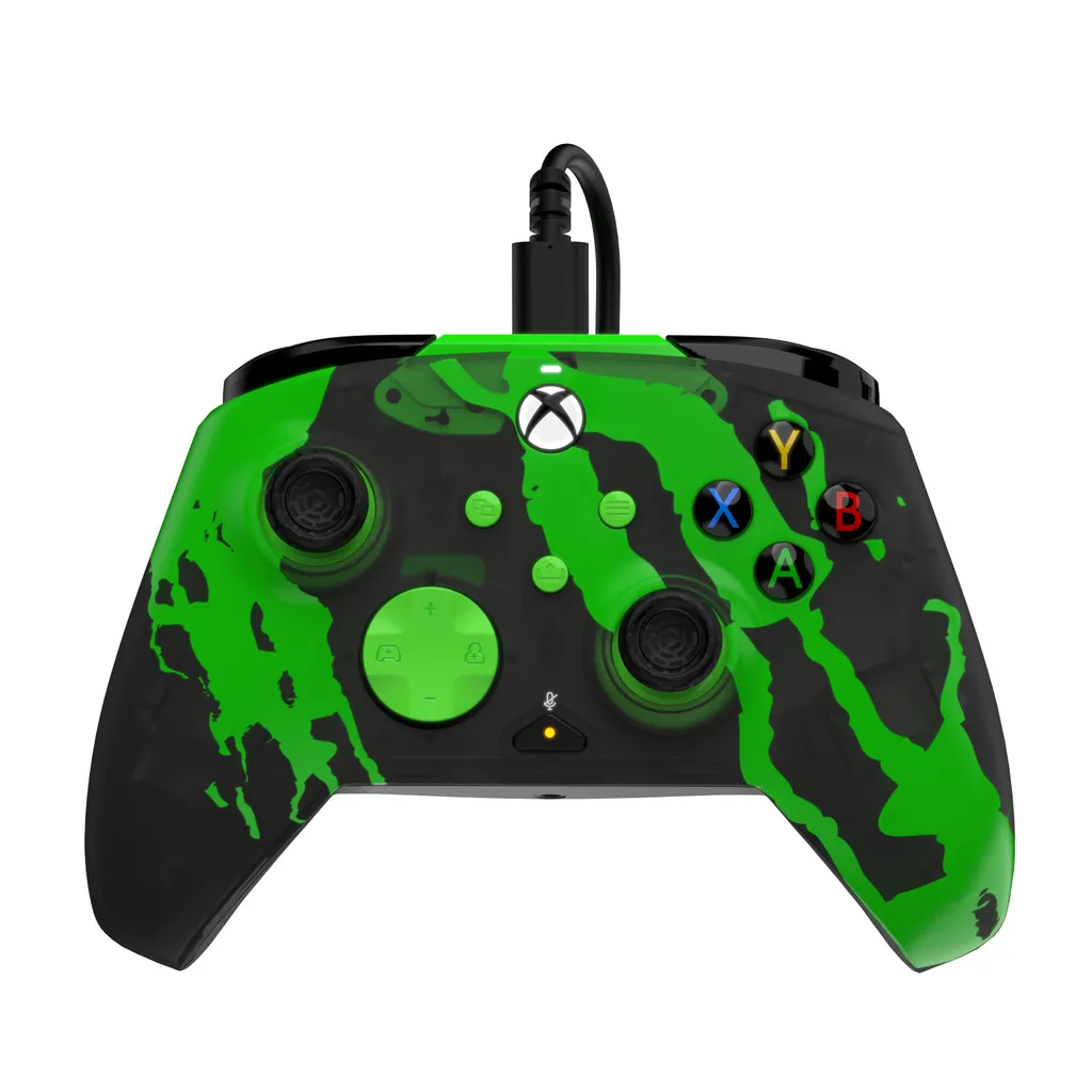 Manette Xbox sans Latence PDP Rematch Green Glow avec Audio Intégré