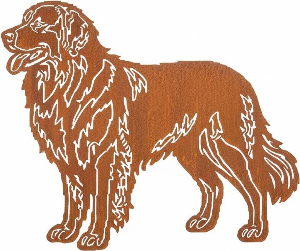 Edelrost Hovawart - Rost Deko Hund Rostfigur Gartendeko für Produktbild 