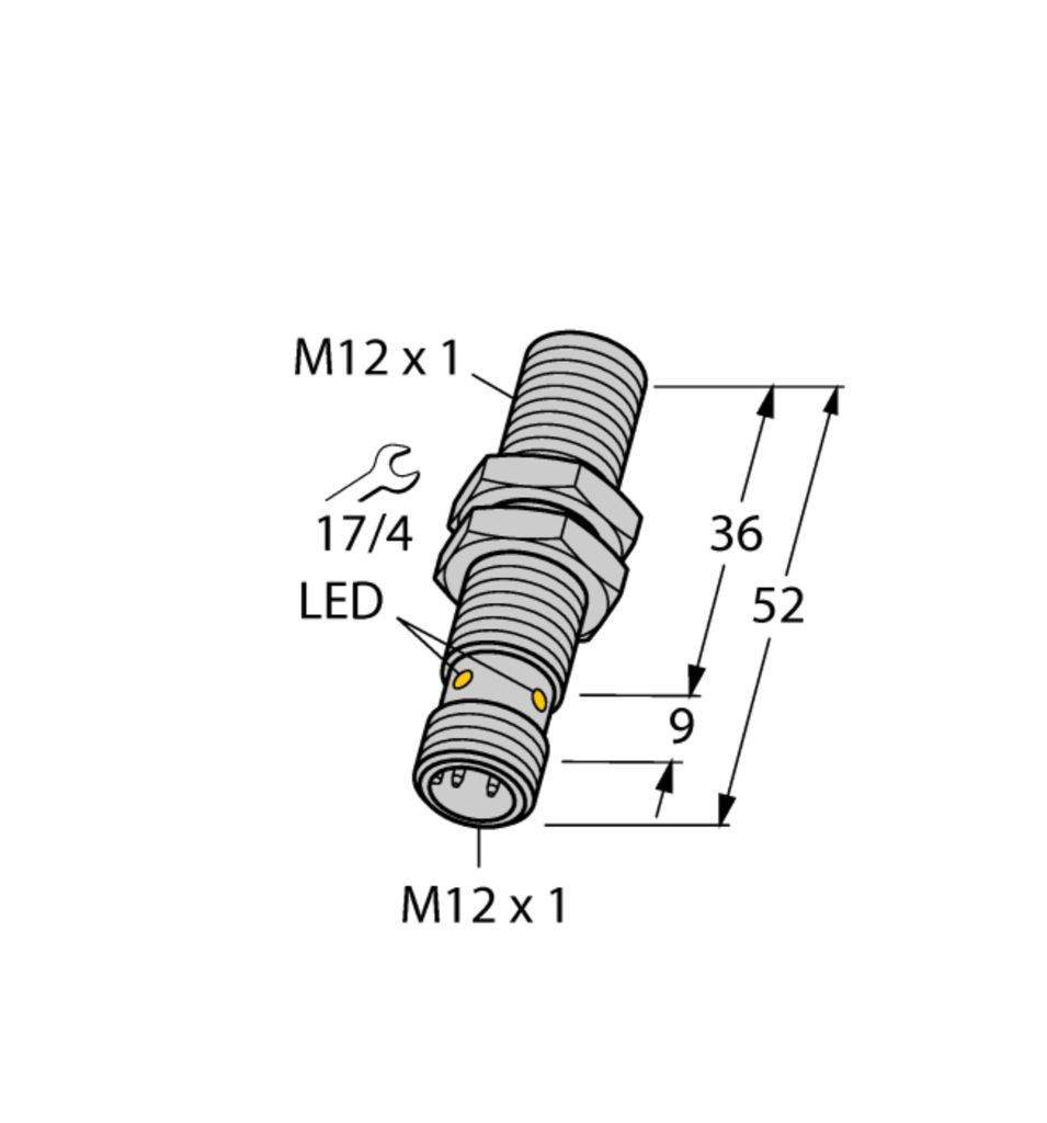 Turck 1634140 - BI3U-M12-AP6X-H1141, Induktiver Sensor uprox